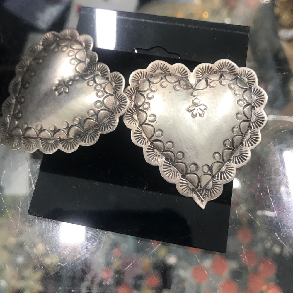 Vintage Navajo Sterling Silver Earrings